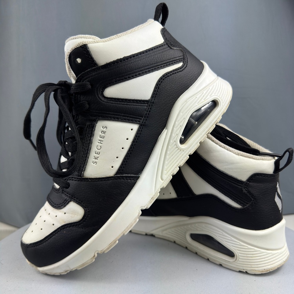Skechers Uno High Regards Womens Size 9.5 High Top Black White Sneakers 177099